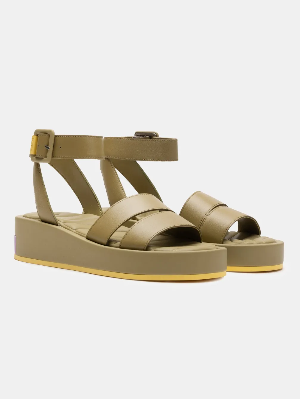 HOFF Sandal Strips Town Khaki>Dames Sandalen