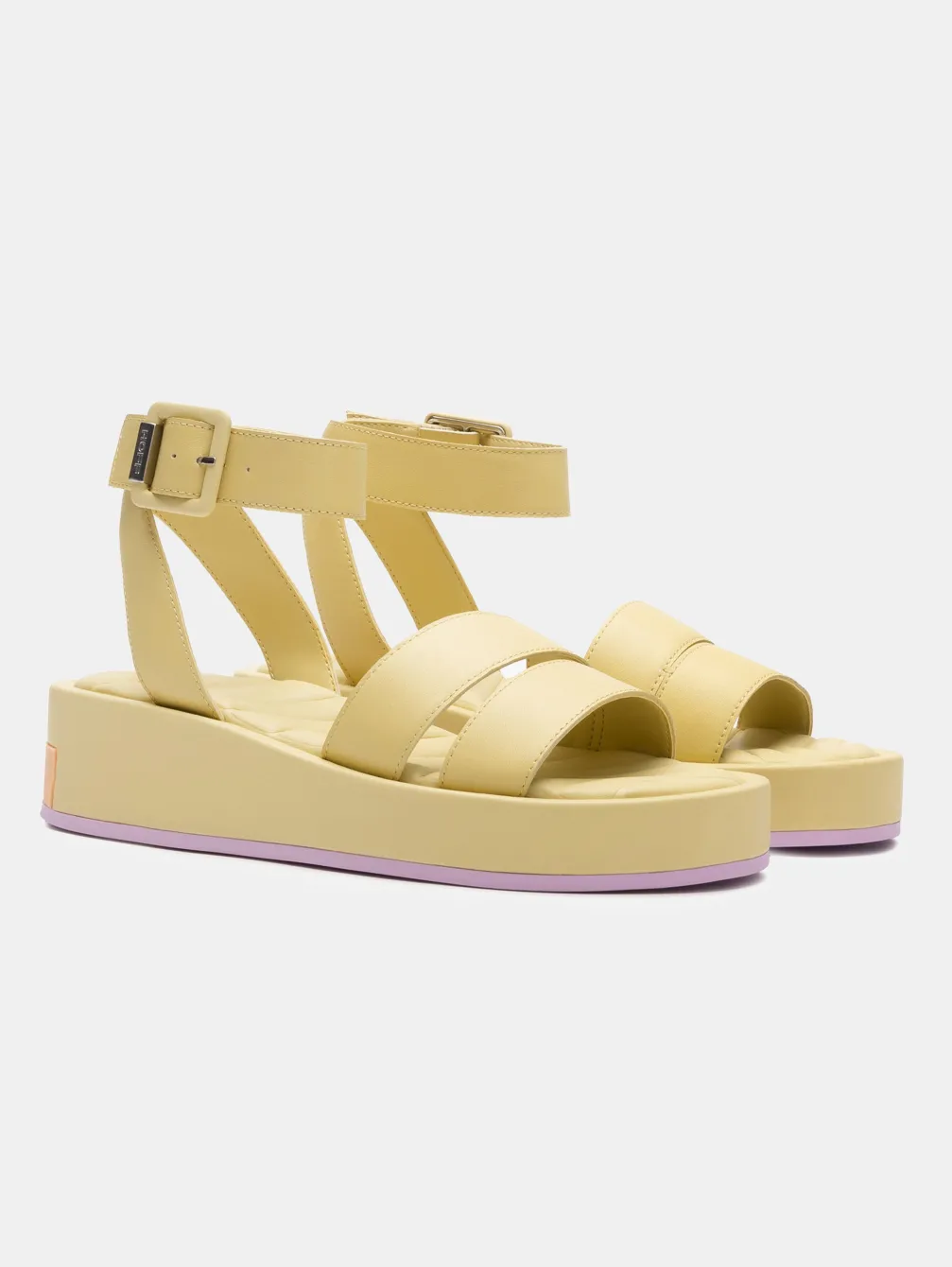 HOFF Sandal Strips Town Yellow>Dames Sandalen